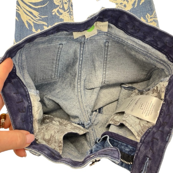 Stella McCartney Cat Print Jeans 26 Blue/Ivory - Picture 5 of 15